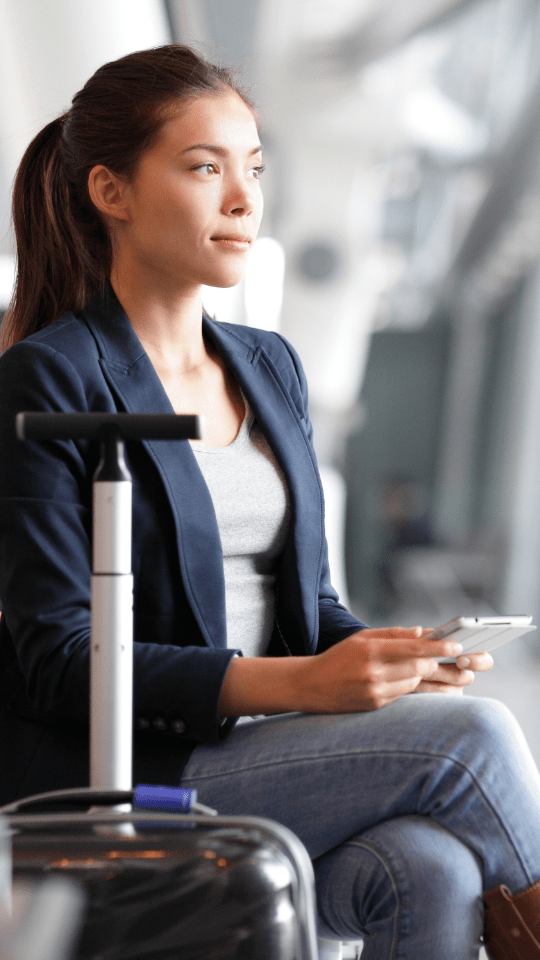 Lady using Travel Inconvenience Assistance Service